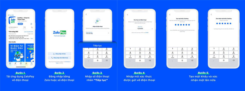 Các bước đăng ký tài khoản trên ví điện tử Zalopay