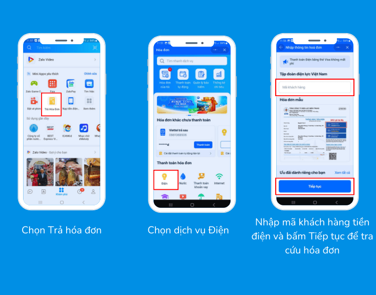 Các bước tra cứu bằng Mini Apps trên Zalo