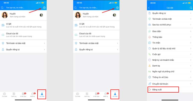 Cách đăng xuất tài khoản Zalo trên điện thoại