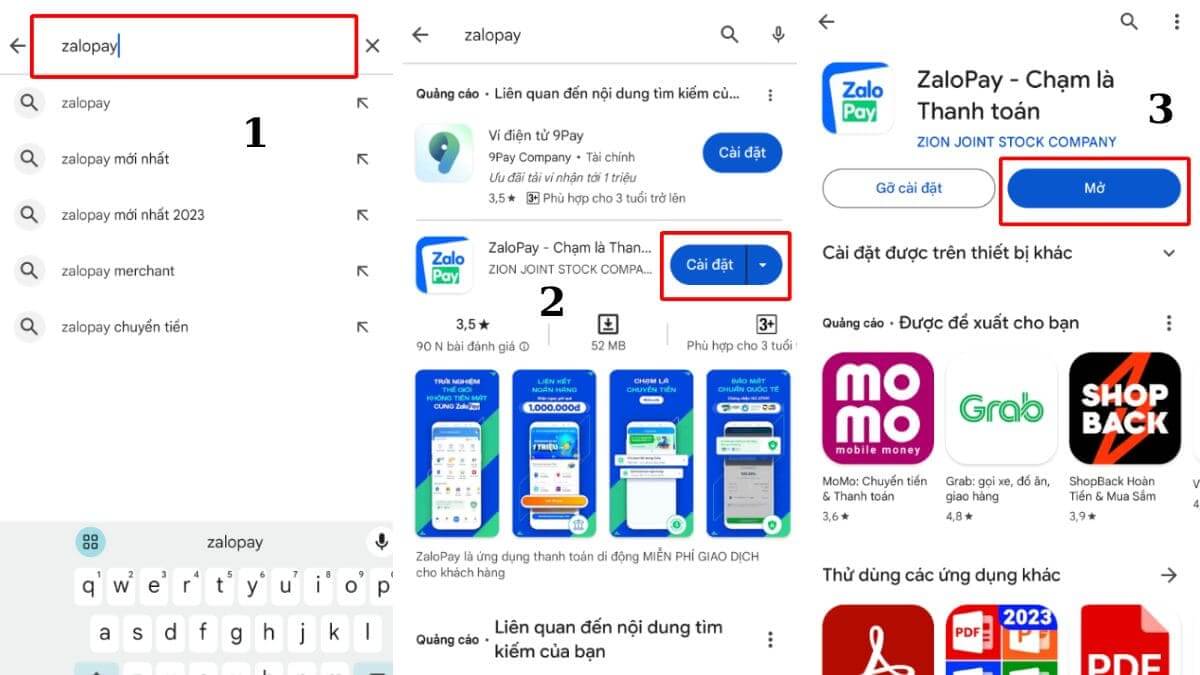 Cách tải ứng dụng Zalopay về trên điện thoại