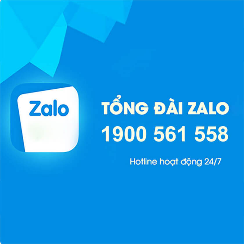 Liên hệ tới số hotline của Zalo để được hỗ trợ