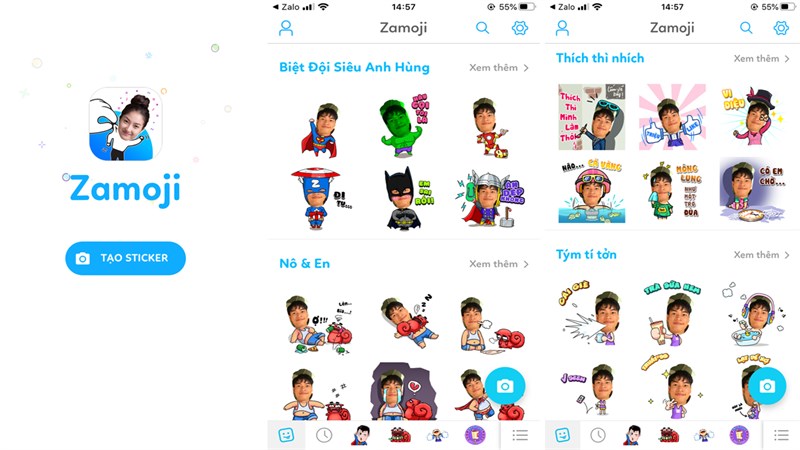 Ứng dụng Zamoji giúp người dùng có thể tạo sticker cho riêng mình