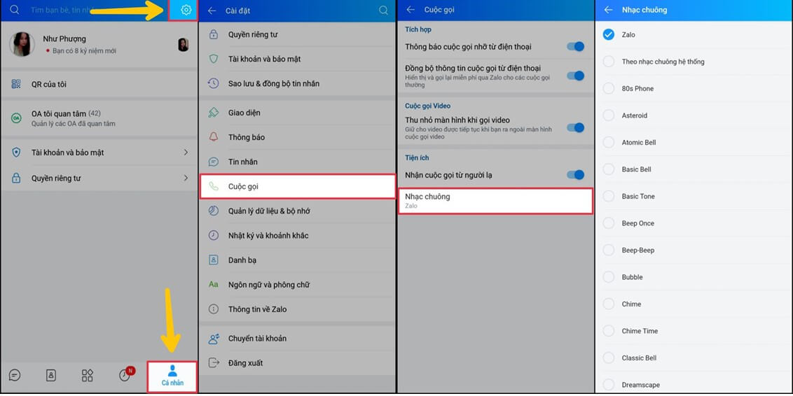 Bạn có thể thay đổi hoặc xóa nhạc chuông thông báo trên Zalo