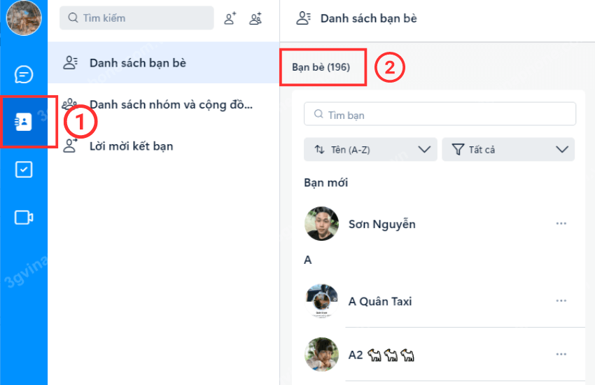 Xem danh sách bạn bè trên Zalo như thế nào?